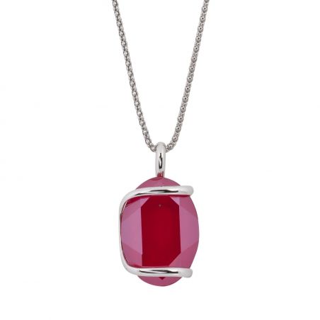 ovale Swarovski munt kristal ketting