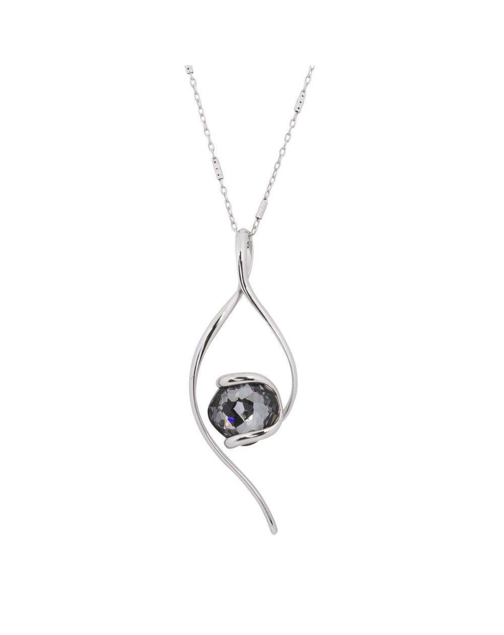 ovale Swarovski munt kristal ketting