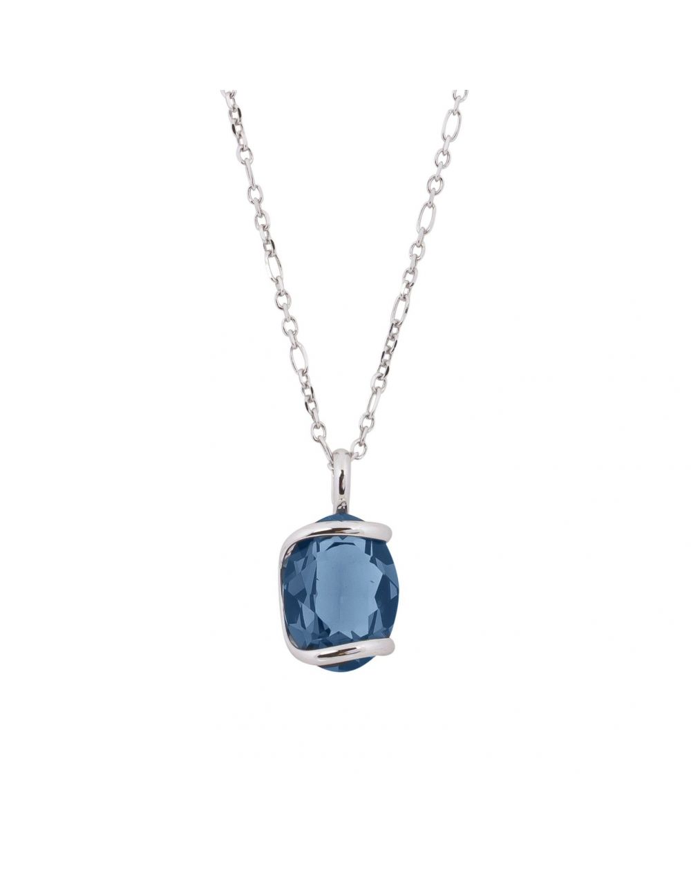 oval Swarovski mint crystal necklace