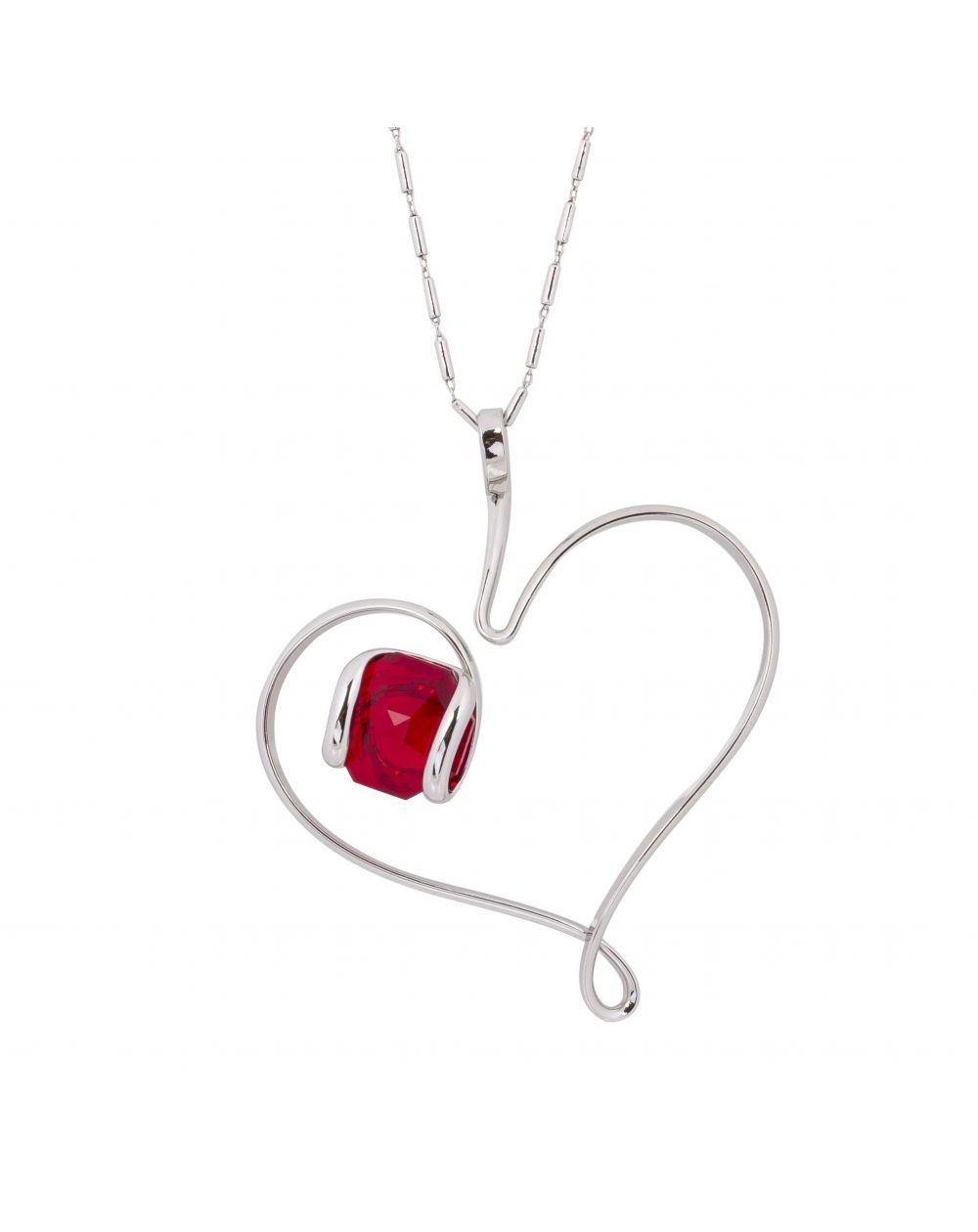 oval Swarovski mint crystal necklace