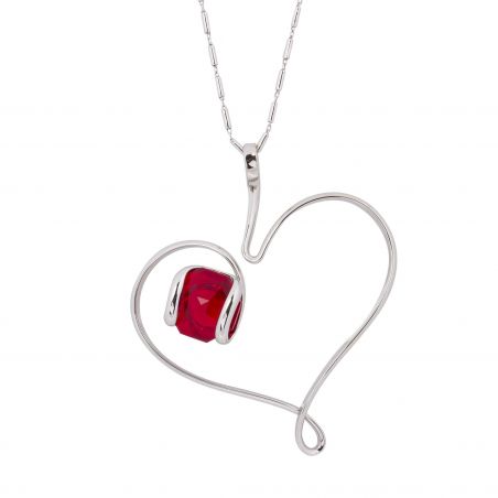 oval Swarovski mint crystal necklace