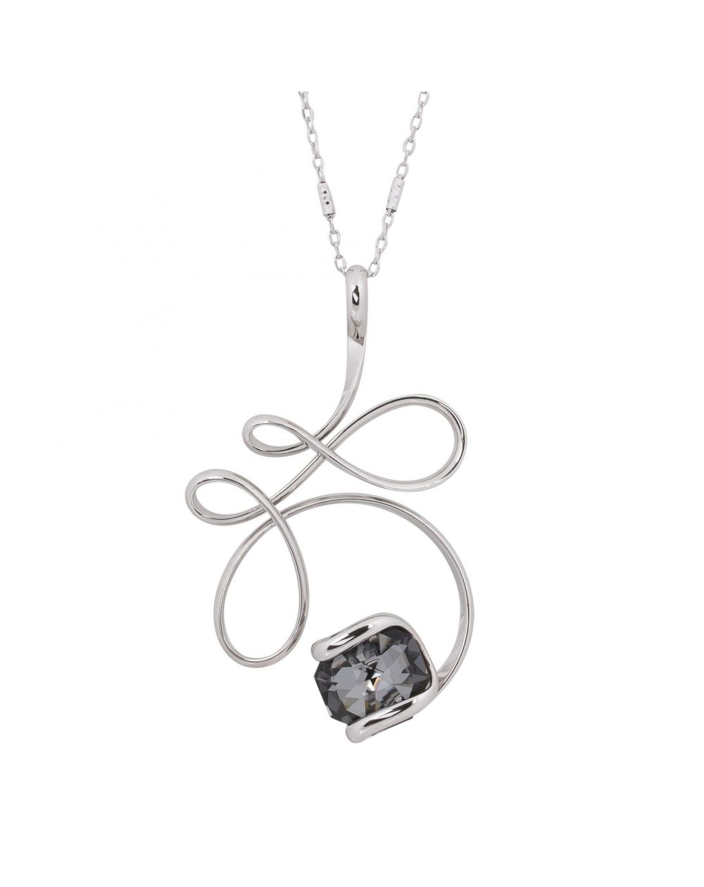 Collier Andrea Marazzini, pierre Swarovski Octagon Silver Night Peony