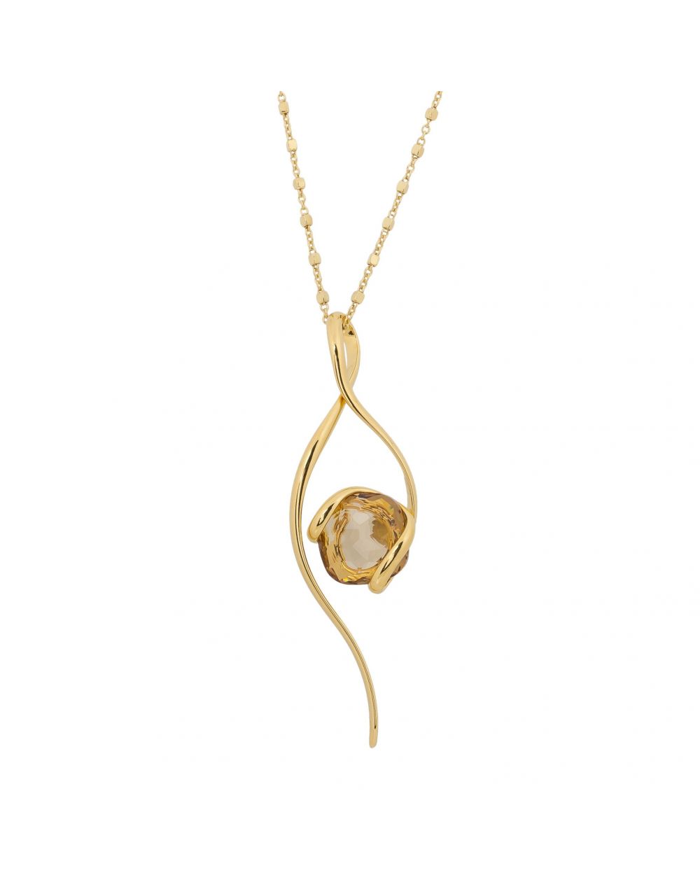 oval Swarovski mint crystal necklace