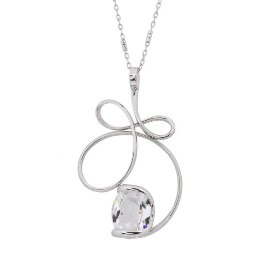 ovale Swarovski munt kristal ketting