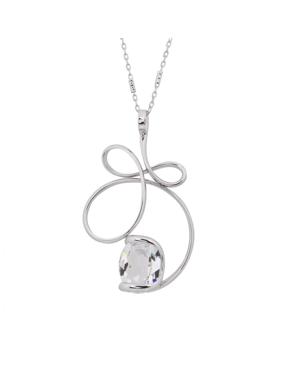oval Swarovski mint crystal necklace