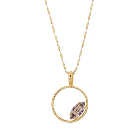 ovale Swarovski munt kristal ketting