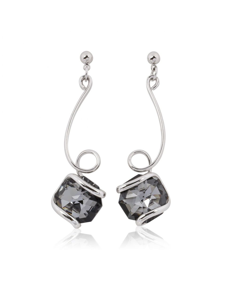 Boucles d'oreilles Andrea Marazzini - Cristal Swarovski Navette L.A. JET/SI