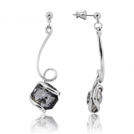 Boucles d'oreilles Andrea Marazzini - Cristal Swarovski Navette L.A. JET/SI