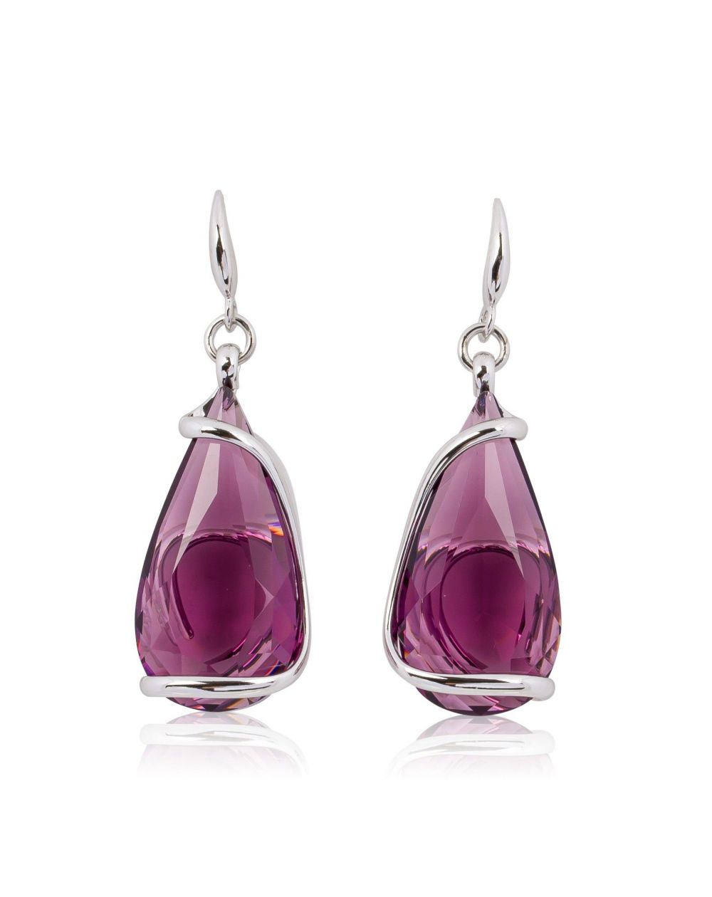 Boucles d'oreilles Andrea Marazzini - Cristal Swarovski Florence Amethist