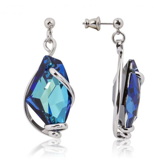 Boucles d'oreilles Andrea Marazzini - Swarovski Galactic Bermuda Blue