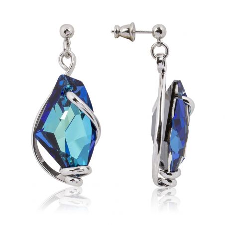 Boucles d'oreilles Andrea Marazzini - Swarovski Galactic Bermuda Blue