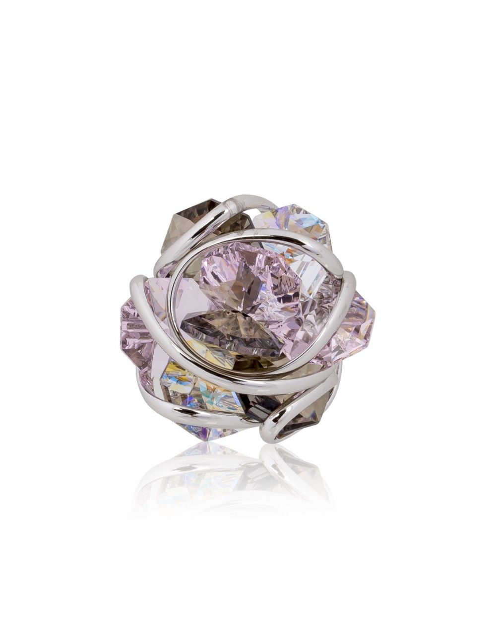 Andrea Marazzini - Bague cristal Swarovski Flower F04 Rose/Fume