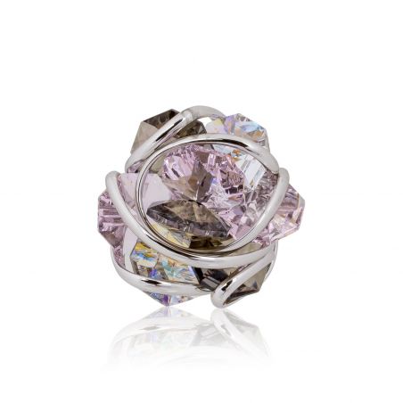 Andrea Marazzini - Bague cristal Swarovski Flower F04 Rose/Fume