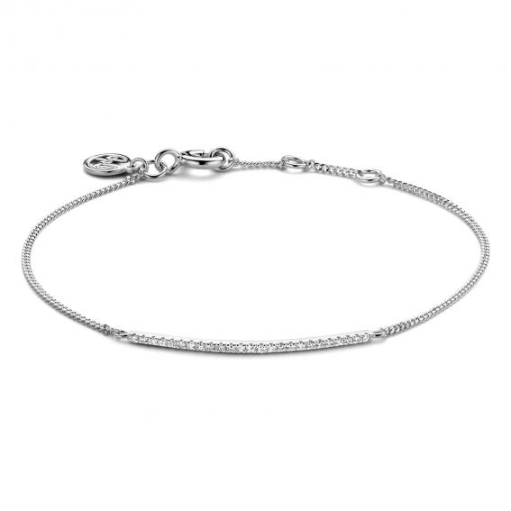 Bracelet Linea - 25 diamants - Bracelet en argent avec diamants