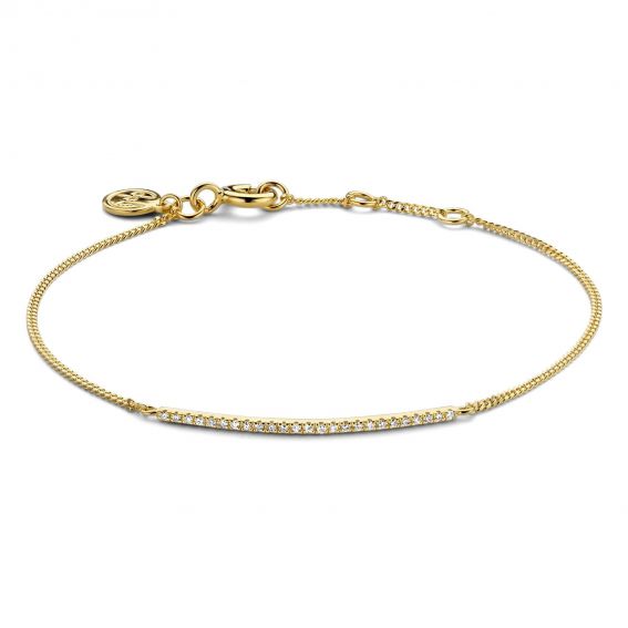 Bracelet Linea - 25 diamants - Bracelet en argent avec diamants