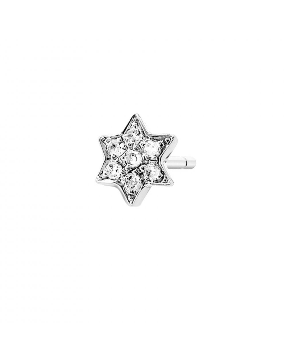Boucles d'oreilles Star (1 unité) - 7 diamants - Bijoux en argent