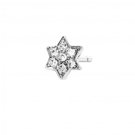 Boucles d'oreilles Star (1 unité) - 7 diamants - Bijoux en argent