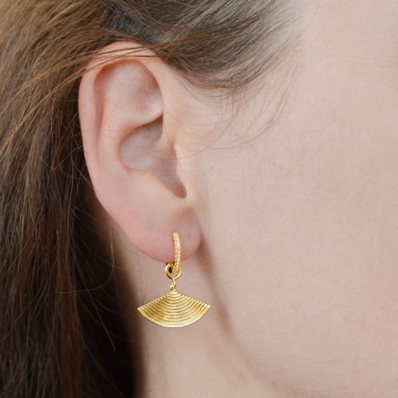 Boucles d'oreilles Isis (1 unité) - 10 diamants - Bijoux en argent