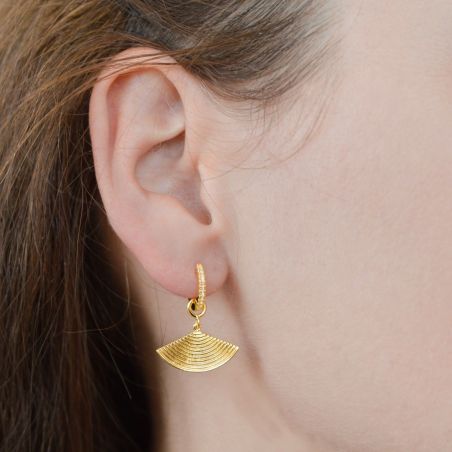 Boucles d'oreilles Isis (1 unité) - 10 diamants - Bijoux en argent