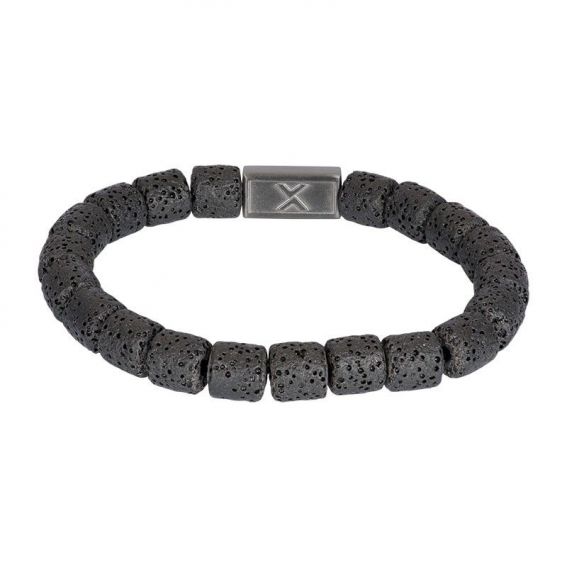 Bracelet iXXXi en cuir pour homme Jules noir mat - Marque iXXXi