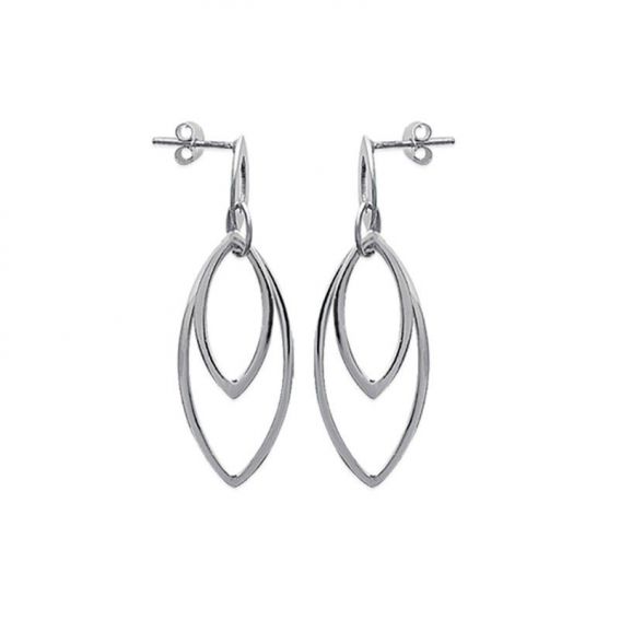 Perceuses ovales ajourés pour femme - Boucles d'oreilles argent 925