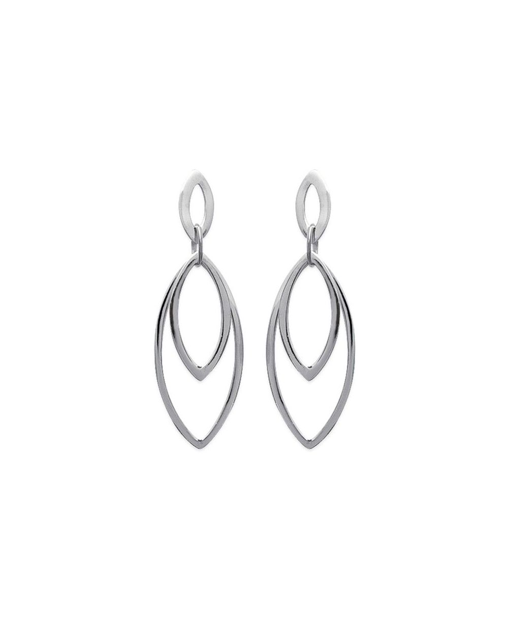 Perceuses ovales ajourés pour femme - Boucles d'oreilles argent 925