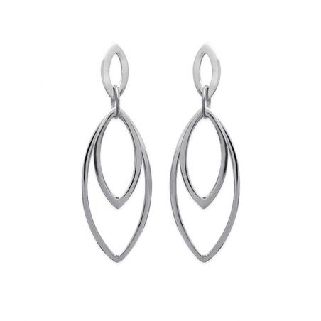 Perceuses ovales ajourés pour femme - Boucles d'oreilles argent 925