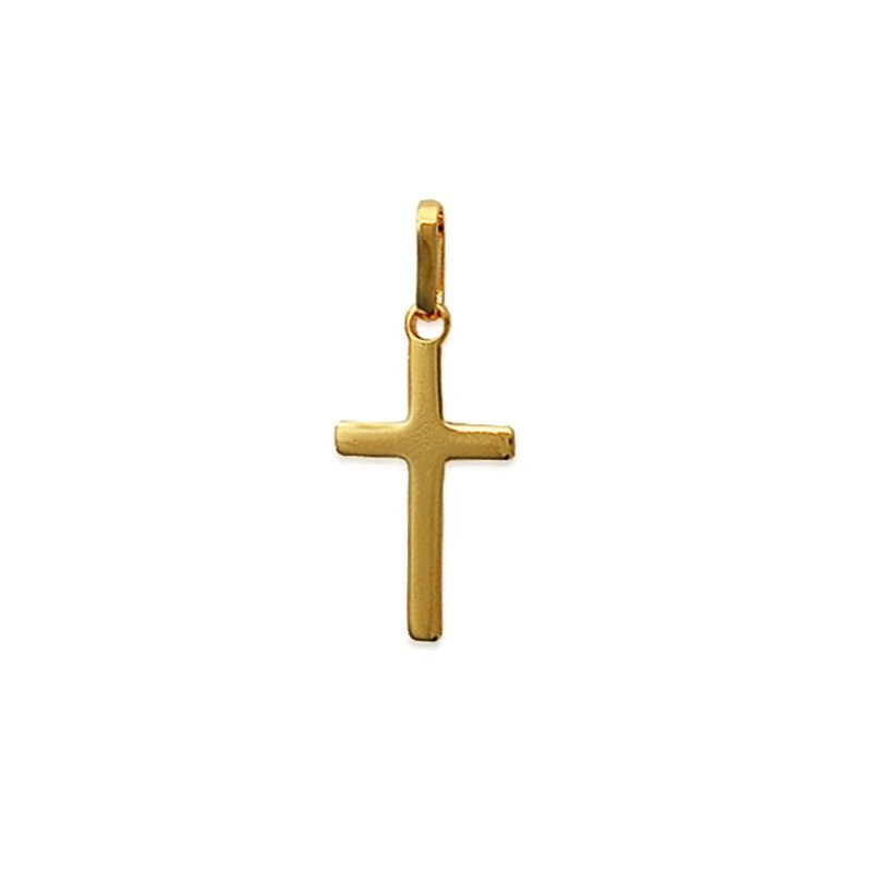 koelkast Vouwen eetlust Gouden kruis hanger - 925 zilveren sieraden - hanger
