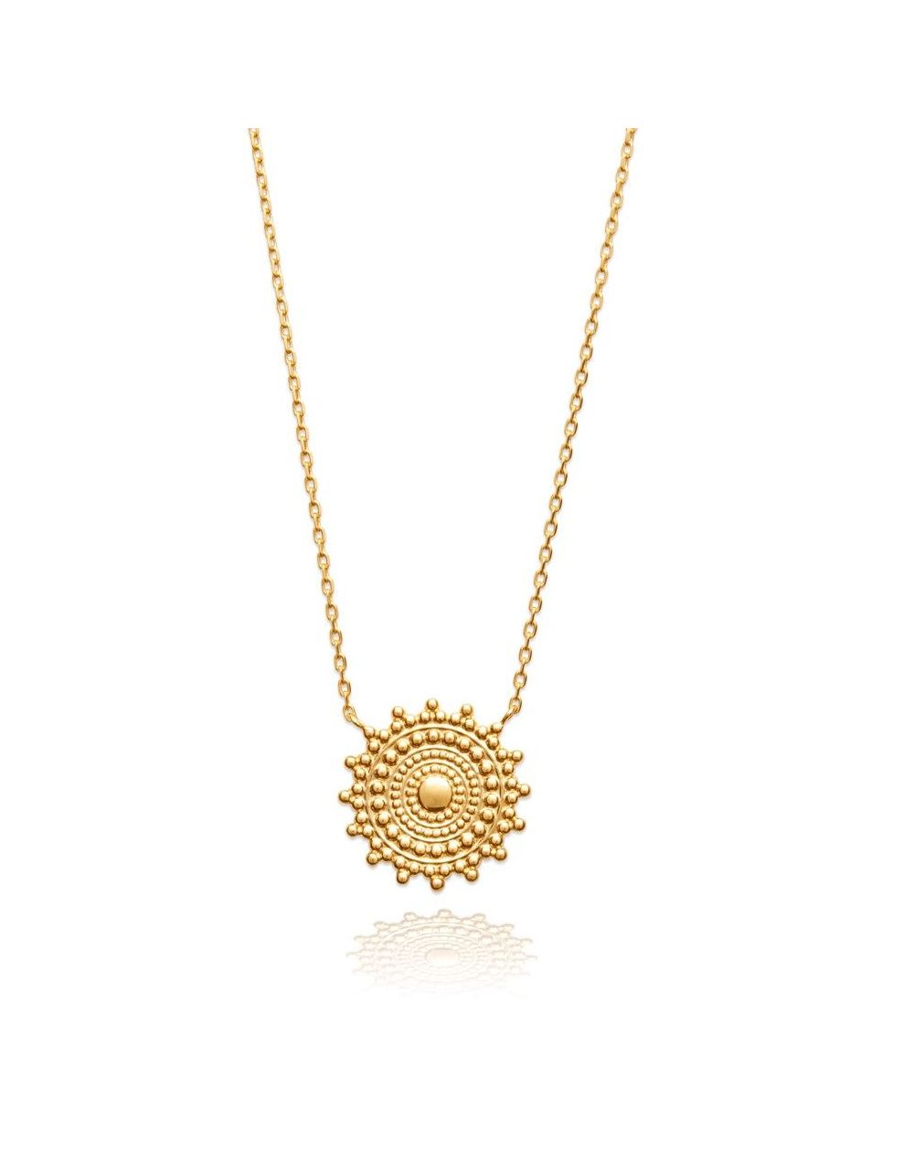 Collier soleil doré - Bijoux en plaqué or 18k - Collier pour femme