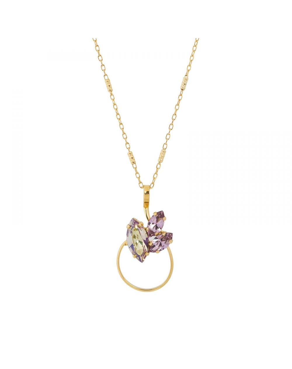 ovale Swarovski munt kristal ketting