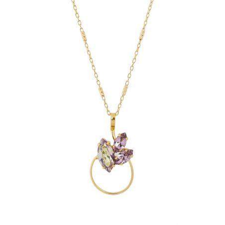ovale Swarovski munt kristal ketting