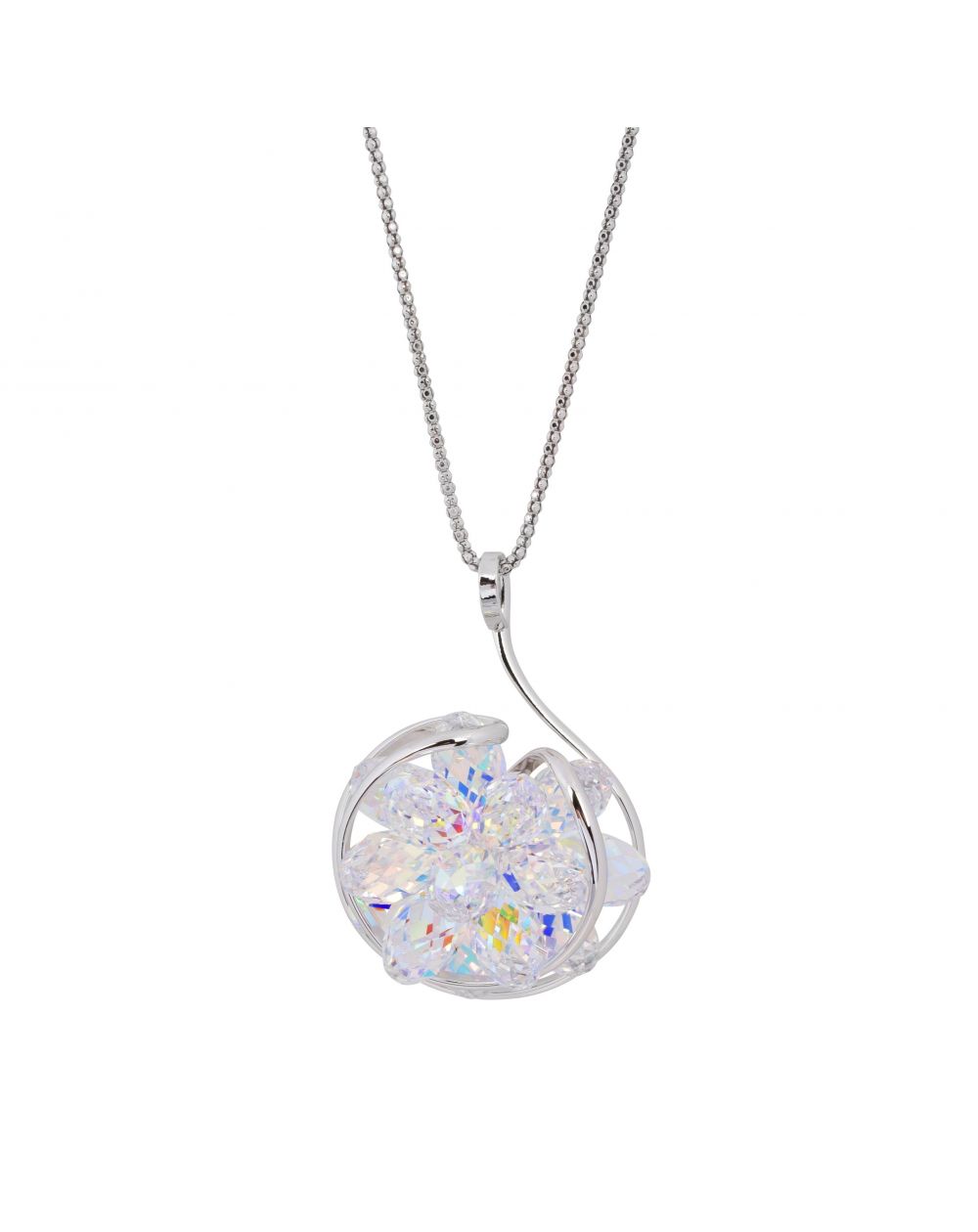 ovale Swarovski munt kristal ketting