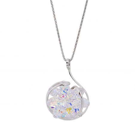 ovale Swarovski munt kristal ketting