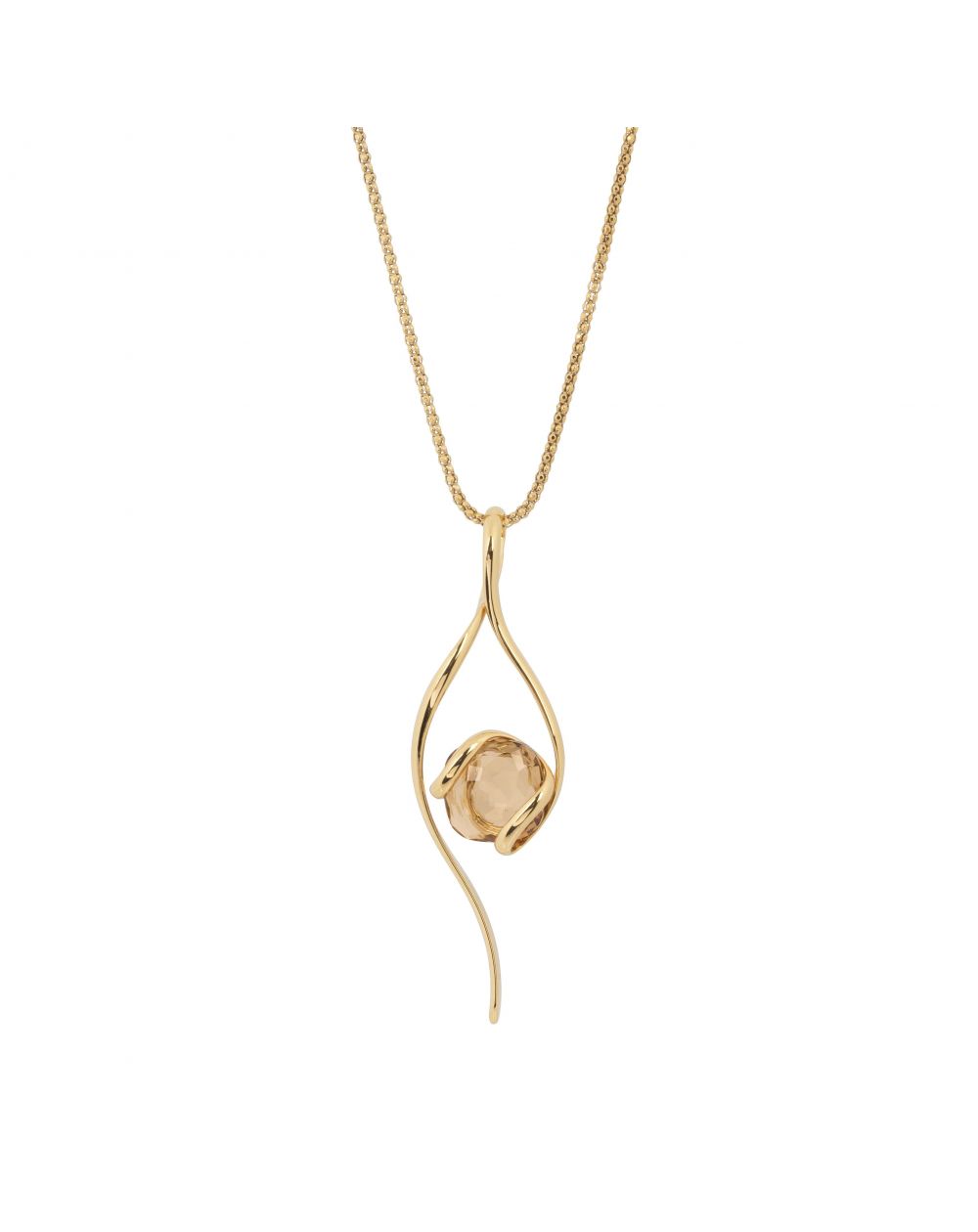 oval Swarovski mint crystal necklace
