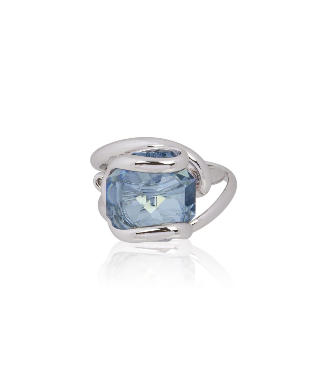 Andrea Marazzini - Bague cristal Swarovski  Octagon Blue Shade