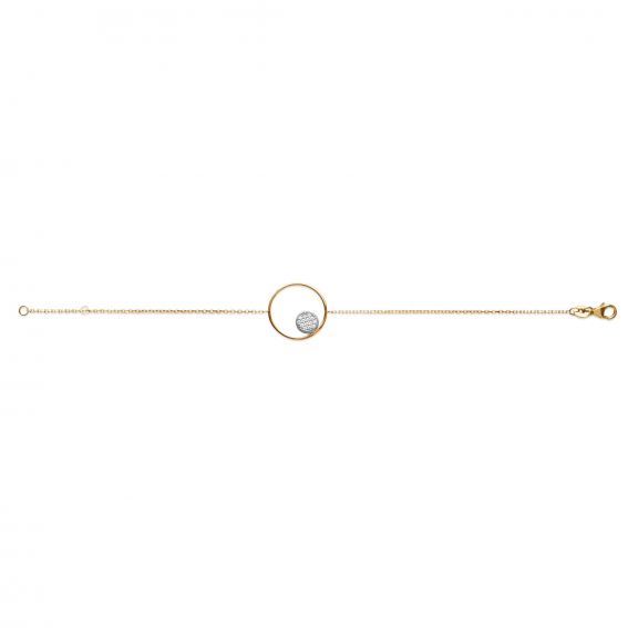 Bracelet cercle avec rond empierré - Bracelet pour femme