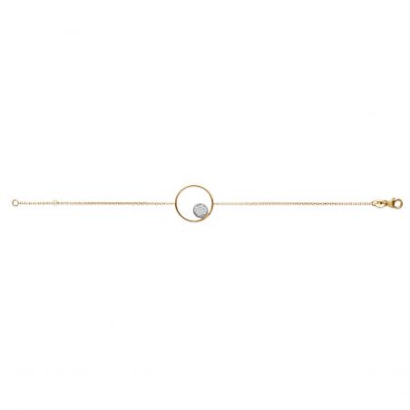 Bracelet cercle avec rond empierré - Bracelet pour femme