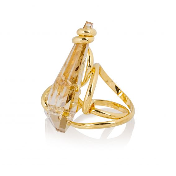 Andrea Marazzini - Bague Cristal Swarovski Spike Golden Shadow