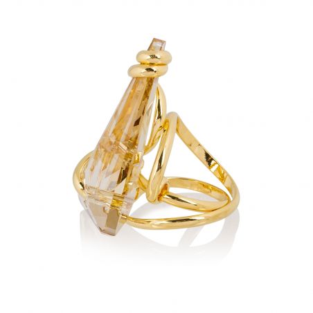 Andrea Marazzini - Bague Cristal Swarovski Spike Golden Shadow