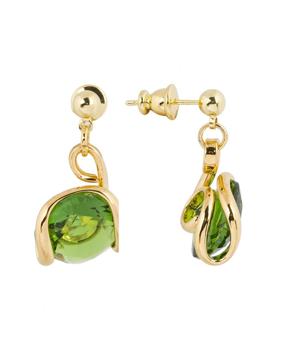 Swarovski blauwe kristallen oorbellen