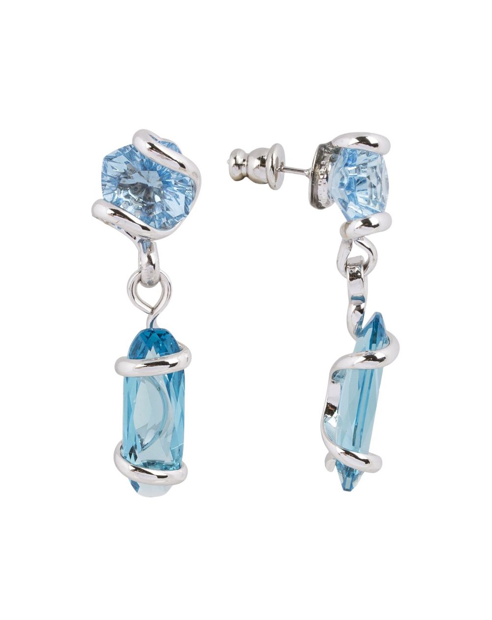 Swarovski blue crystal earrings