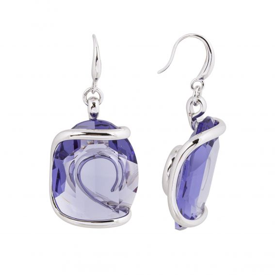 Boucles d'oreille Andrea Marazzini - Boucles d'oreilles Big Ovale Tanzanite courtes E1