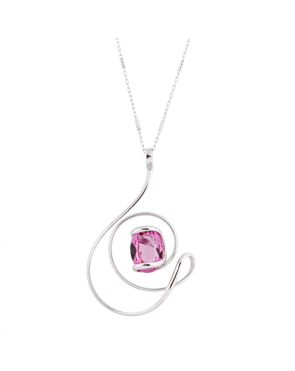 ovale Swarovski munt kristal ketting