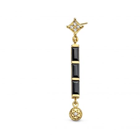 Boucles d'oreilles Twilight (1 unité) - 5 diamants - Bijoux en argent