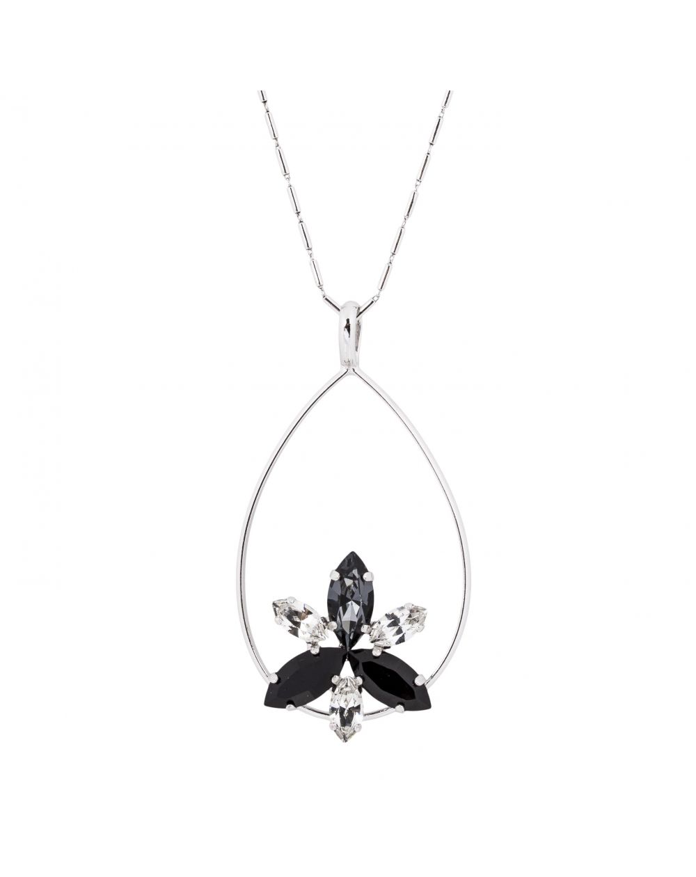 ovale Swarovski munt kristal ketting