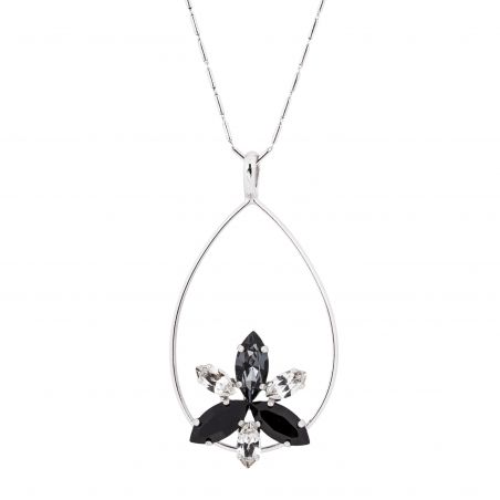 ovale Swarovski munt kristal ketting