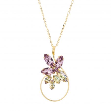 ovale Swarovski munt kristal ketting