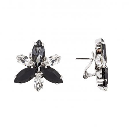 Boucles d'oreilles Andrea Marazzini - Cristal Swarovski Navette Noir/Blanc