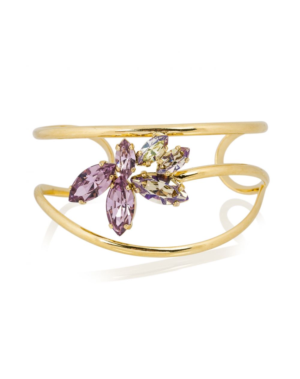 Andrea Marazzini bijoux - Bracelet cristal Swarovski Navette doré