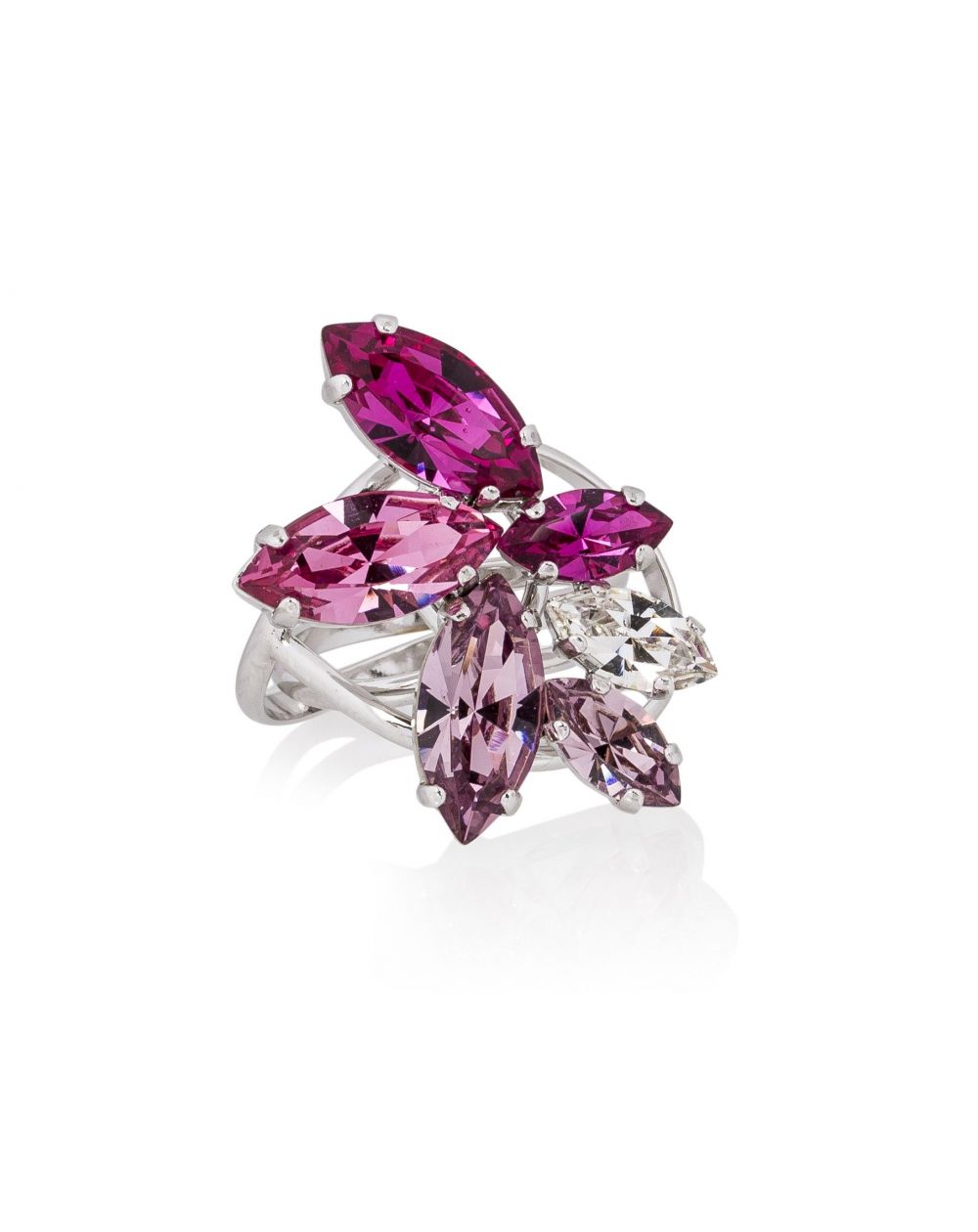 Andrea Marazzini - Bague Cristal Swarovski  Navette Rose